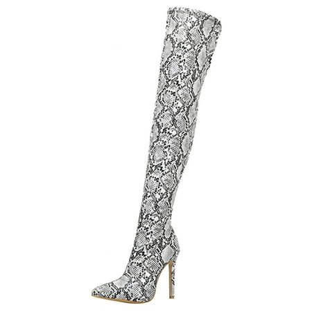 Dezsed Womens Knee High Colorful Snakeskin Boots Clearance High Heels Pointed Toe Over The Knee Boots Plus Size Snakeskin Boots Women s Boots Gray
Dezsed Womens Knee High Colorful Snakeskin Boots Clearance High Heels Pointed Toe Over The Knee Boots Plus Size Snakeskin Boots Women s Boots Gray