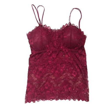 MELLCO Lace Solid Sling Vest Sexy Push Up Bra Tops Brassiere Womens Plus Size M-2XL (Red)
MELLCO Lace Solid Sling Vest Sexy Push Up Bra Tops Brassiere Womens Plus Size M-2XL (Red)