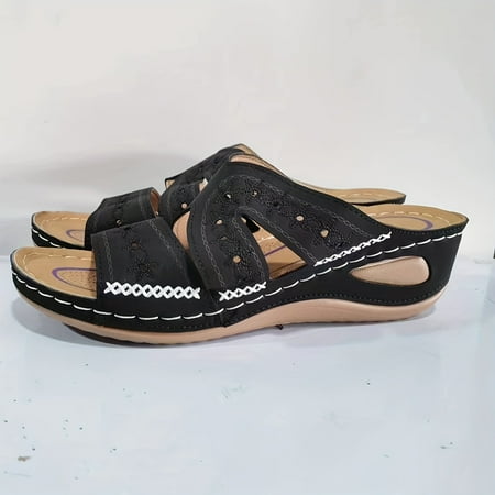 Women s Platform Sandals Slip On Cross Strap Solid Color Casual Slides Shoes Versatile Comfy Wedge Shoes
Women s Platform Sandals Slip On Cross Strap Solid Color Casual Slides Shoes Versatile Comfy Wedge Shoes