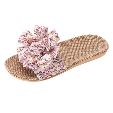 GNEIKDEING Slippers For Women Female Flower Decoration Upper Slippers Bohemia Linen Slippers Flip Flops Beach Shoes Flax Sandals Gift on Clearance
GNEIKDEING Slippers For Women Female Flower Decoration Upper Slippers Bohemia Linen Slippers Flip Flops Beach Shoes Flax Sandals Gift on Clearance