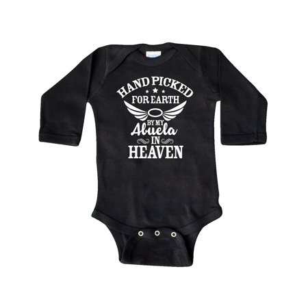 Inktastic Handpicked for Earth by My Abuela in Heaven with Angel Wings Gift Baby Boy or Baby Girl Long Sleeve Bodysuit
Inktastic Handpicked for Earth by My Abuela in Heaven with Angel Wings Gift Baby Boy or Baby Girl Long Sleeve Bodysuit