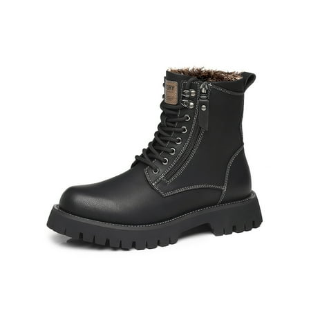 SIMANLAN Mens Ankle Booties Comfort Combat Boot Waterproof Work Boots Outdoor Fashion Winter Shoes Casual Safety Shoe Black with Plush Lined 8
SIMANLAN Mens Ankle Booties Comfort Combat Boot Waterproof Work Boots Outdoor Fashion Winter Shoes Casual Safety Shoe Black with Plush Lined 8