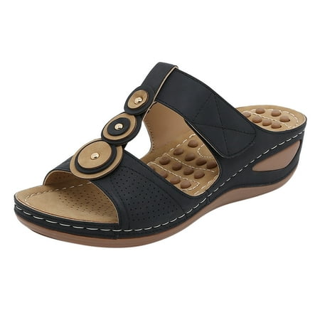 Sandals Women Casual Wedge Slippers Summer Comfortable Platform Bohemia Shoes Sandals With Arch Support Massage Function
Sandals Women Casual Wedge Slippers Summer Comfortable Platform Bohemia Shoes Sandals With Arch Support Massage Function