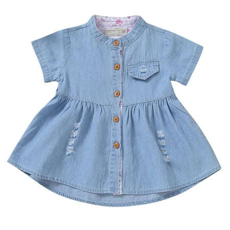 Girls Dress Denim Button Pocket Ruffle Trim Princess Toddler Cute Cartoon Soft Spring Summer Casual Fashion Dresses Kids Clothes
Girls Dress Denim Button Pocket Ruffle Trim Princess Toddler Cute Cartoon Soft Spring Summer Casual Fashion Dresses Kids Clothes