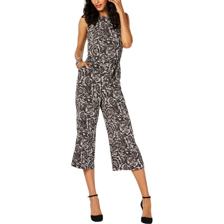 MICHAEL Michael Kors Womens Cropped Paisley Jumpsuit