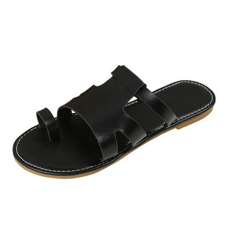 ZIZOCWA Summer Soft Leather Flat Sandals for Women Solid Color Clip Toe Flip Flops Fashion Casual Lightweight Open Toe Beach Slippers Black Size41
ZIZOCWA Summer Soft Leather Flat Sandals for Women Solid Color Clip Toe Flip Flops Fashion Casual Lightweight Open Toe Beach Slippers Black Size41
