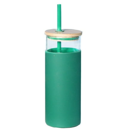 Silicone Straw Cup with Bamboo Cover High Borosilicate Glass Cup Simple and Convenient Color Straw Cup Green
Silicone Straw Cup with Bamboo Cover High Borosilicate Glass Cup Simple and Convenient Color Straw Cup Green