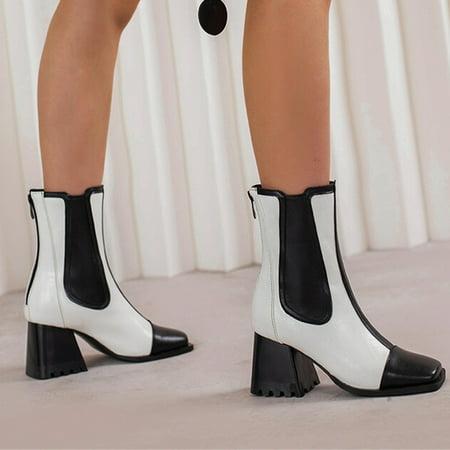 Aayomet Winter Boots for Women Leather Face Square Toe Back Zip High Heel Boots (White 8.5)
Aayomet Winter Boots for Women Leather Face Square Toe Back Zip High Heel Boots (White 8.5)