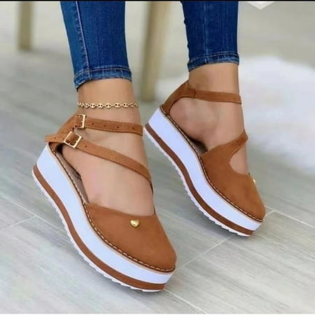 Bescita Womens Sandals Clearance Summer Ladies Women Flat Thick Soled Shoes Fashion Casual Beach Sandals Rollback Brown 6
Bescita Womens Sandals Clearance Summer Ladies Women Flat Thick Soled Shoes Fashion Casual Beach Sandals Rollback Brown 6
