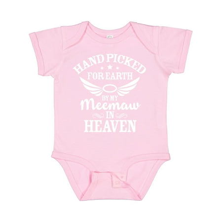 Inktastic Handpicked for Earth by My Meemaw in Heaven with Angel Wings Gift Baby Boy or Baby Girl Bodysuit
Inktastic Handpicked for Earth by My Meemaw in Heaven with Angel Wings Gift Baby Boy or Baby Girl Bodysuit