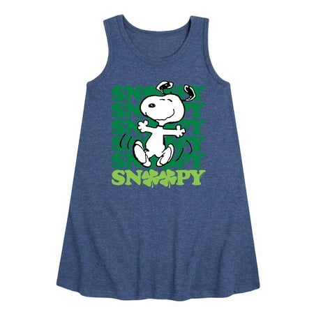Peanuts - Snoopy Clover Dance - Toddler and Youth Girls A-line Dress