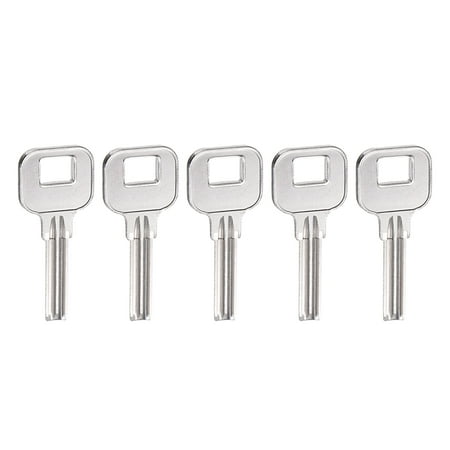 Uxcell Key Blank 28mm Length 2 Slot Brass New Un-cut Replacement Tool 5 Pack