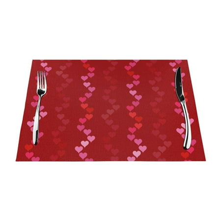 ZNDUO Placemats 4 PCS Heat Resistant Stain Resistant Woven PVC Insulation Placemats Durable Washable Elegant Table Mats for Dining-Red Heart Romance 18 x12
ZNDUO Placemats 4 PCS Heat Resistant Stain Resistant Woven PVC Insulation Placemats Durable Washable Elegant Table Mats for Dining-Red Heart Romance 18 x12