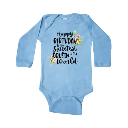 Inktastic Happy Birthday To The Sweetest Cousin In The World Gift Baby Girl Long Sleeve Bodysuit
Inktastic Happy Birthday To The Sweetest Cousin In The World Gift Baby Girl Long Sleeve Bodysuit