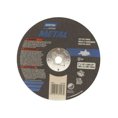 2PC Norton Norton 07660789097 Diamond Mount Cut-Off Wheel Aluminum Oxide 7 inch D X 5/8 inch
2PC Norton Norton 07660789097 Diamond Mount Cut-Off Wheel Aluminum Oxide 7 inch D X 5/8 inch