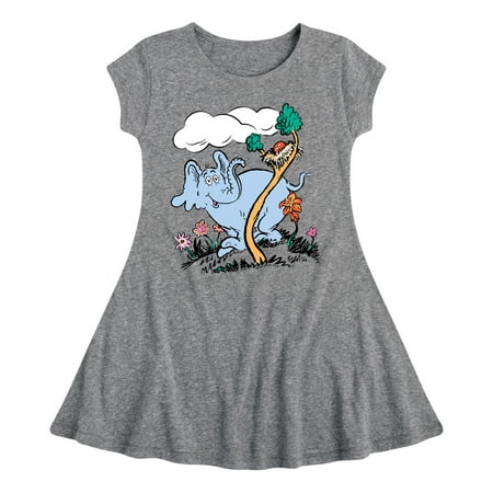 

Dr. Seuss - Horton Hatches the Egg - Trees and Flowers - Toddler And Youth Girls Fit And Flare Dress
