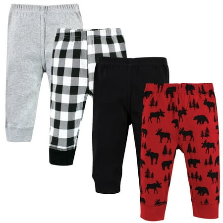 Hudson Baby Cotton Pants Red Moose Bear 4T