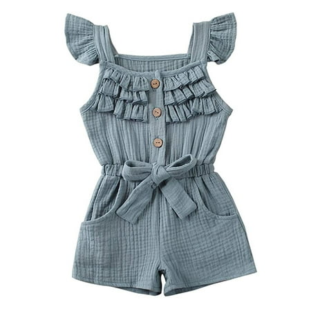 Infant Toddler Baby Girl Summer Square Neck Bodysuit Ruffled Sleeve Slender Waist Jumpsuit Outfits
Infant Toddler Baby Girl Summer Square Neck Bodysuit Ruffled Sleeve Slender Waist Jumpsuit Outfits