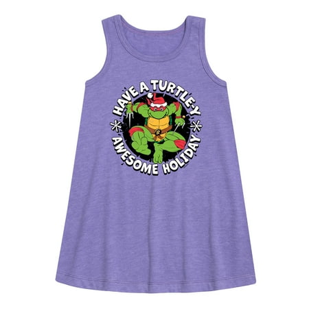 Teenage Muntant Ninja Turtle - Have A Turtley Awesome Holiday - Toddler and Youth Girls A-line Dress
Teenage Muntant Ninja Turtle - Have A Turtley Awesome Holiday - Toddler and Youth Girls A-line Dress