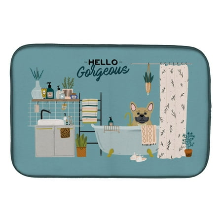 Carolines Treasures CK7432DDM Cream French Bulldog in Bathtub Dish Drying Mat 14 x 21 multicolor
Carolines Treasures CK7432DDM Cream French Bulldog in Bathtub Dish Drying Mat 14 x 21 multicolor