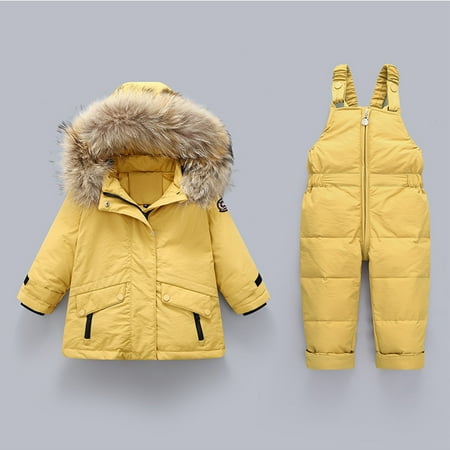 UMfun Winter Baby Boys Girls Polka Dot Printing Thickened Down Jacket Strap Pants Two-piece Suit Yellow 2-3 Years
UMfun Winter Baby Boys Girls Polka Dot Printing Thickened Down Jacket Strap Pants Two-piece Suit Yellow 2-3 Years