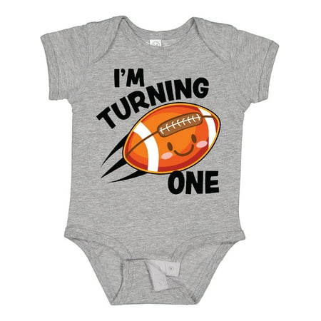 Inktastic Birthday I m Turning One with Football Gift Baby Boy or Baby Girl Bodysuit