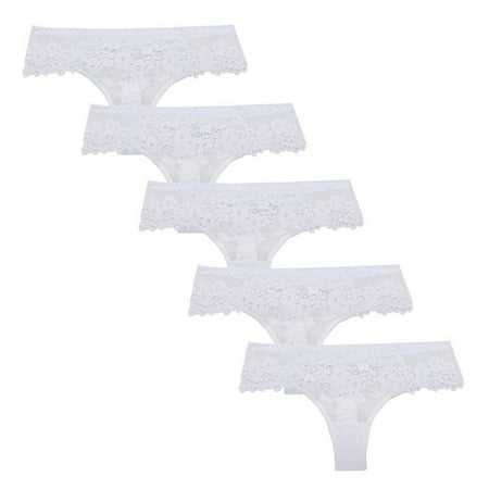 Youmylove Women Underwears Lace Breathable Thongs Comfortable Female Intimates White Seamless Thongs 5-Pack Bragas De Mujer
Youmylove Women Underwears Lace Breathable Thongs Comfortable Female Intimates White Seamless Thongs 5-Pack Bragas De Mujer