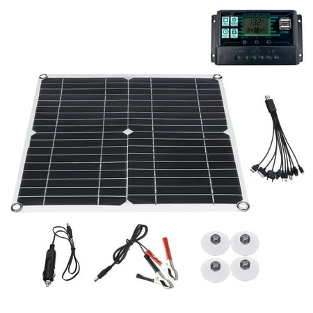 200W Solar Panel Kit Solar Panel High Efficience Travel & Phone Boat Portable 12V Battery Charger with Controller 100A
200W Solar Panel Kit Solar Panel High Efficience Travel & Phone Boat Portable 12V Battery Charger with Controller 100A