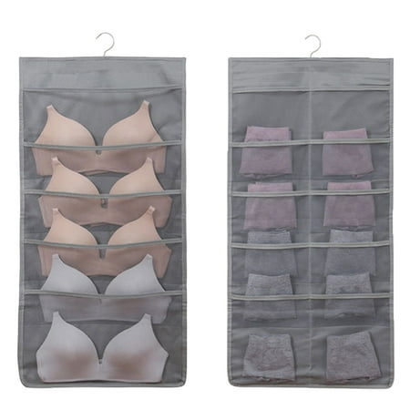 DEELLEEO Hanging Bra Organizer 15 Pockets Wall Shelf Wardrobe Mesh Pockets Hanging Storage Bag for Bra Socks Underwear Gray
DEELLEEO Hanging Bra Organizer 15 Pockets Wall Shelf Wardrobe Mesh Pockets Hanging Storage Bag for Bra Socks Underwear Gray