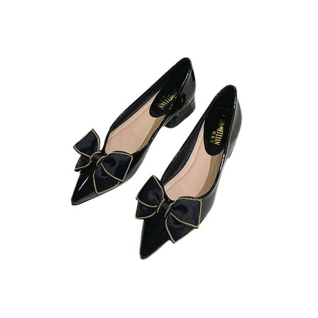 Crocowalk Womens Comfort Bow Knot Pumps Formal Lightweight Low Heel Anti-Slip Pointed Toe Bridal Shoe Black 8.5
Crocowalk Womens Comfort Bow Knot Pumps Formal Lightweight Low Heel Anti-Slip Pointed Toe Bridal Shoe Black 8.5