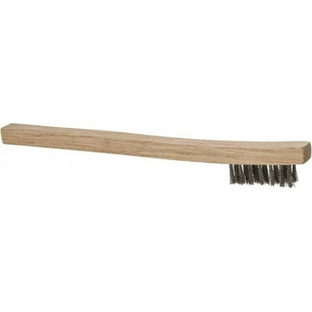 Value Collection - 3 Rows x 7 Columns Stainless Steel Plater s Hand Brush - 1-3/8 Brush Width 7-3/4 OAL 1/2 Trim Length (54 Pack)