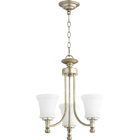 Quorum International 6122-3 Rossington 3 Light 18 Wide Chandelier - Silver