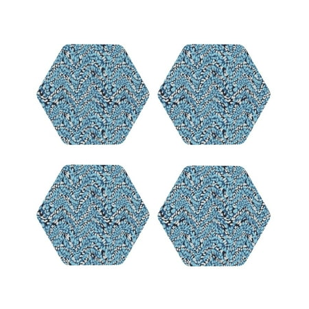 Drink Coasters Set of 4 Abstract blue Leopard Leather Coasters for Coffee Table Protector Heat Resistant Cute Coasters for Home Decor Housewarming Gifts Bar Kitchen 4 Inch Hexagon
Drink Coasters Set of 4 Abstract blue Leopard Leather Coasters for Coffee Table Protector Heat Resistant Cute Coasters for Home Decor Housewarming Gifts Bar Kitchen 4 Inch Hexagon