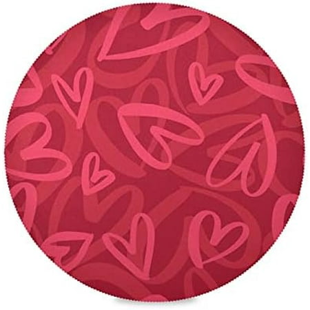 Hidove Valentine s Day Love Heart Round Placemasts Set of 6 Non-Slip Heat Resistant Place Mats Washable Kitchen Dining Table Mats 15.4 Inch
Hidove Valentine s Day Love Heart Round Placemasts Set of 6 Non-Slip Heat Resistant Place Mats Washable Kitchen Dining Table Mats 15.4 Inch