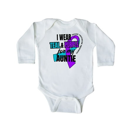 Inktastic Suicide Prevention I Wear Teal and Purple for My Auntie Gift Baby Boy or Baby Girl Long Sleeve Bodysuit
Inktastic Suicide Prevention I Wear Teal and Purple for My Auntie Gift Baby Boy or Baby Girl Long Sleeve Bodysuit