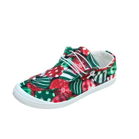 Odeerbi Reduced Christmas Canvas Sneakers For Women Flats Shoes Fashion Lightweight Soft Loafers Slip On Casual Shoe Green
Odeerbi Reduced Christmas Canvas Sneakers For Women Flats Shoes Fashion Lightweight Soft Loafers Slip On Casual Shoe Green