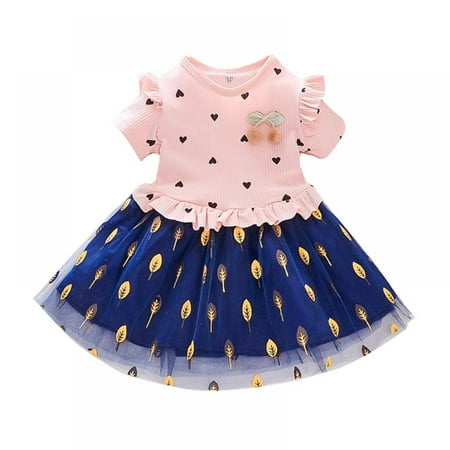 Summer Casual Baby Girls Short Sleeve Heart Leaves Pattern Patchwork Dress Kids Toddler Princess Sundress
Summer Casual Baby Girls Short Sleeve Heart Leaves Pattern Patchwork Dress Kids Toddler Princess Sundress