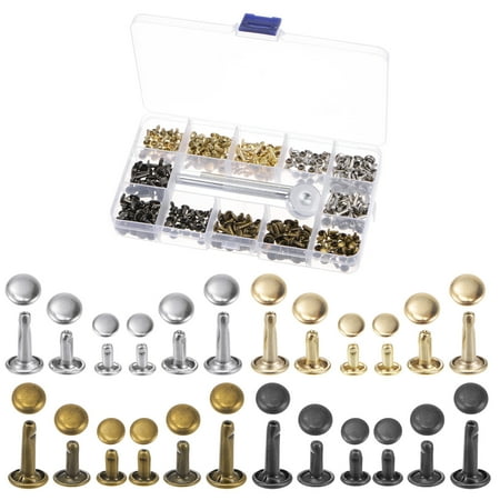 Leather Rivets Kit 4 Colors 3 Sizes with 3PCS Setting Tools for Leather 180 Set
Leather Rivets Kit 4 Colors 3 Sizes with 3PCS Setting Tools for Leather 180 Set