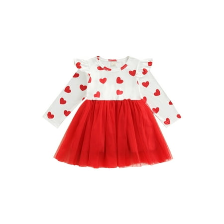 Nokpsedcb Toddler Kids Girls Valentine s Day Dress Fly Sleeve Heart Print Multi-Layered Tulle Dress Princess Dress Red 18-24 Months
Nokpsedcb Toddler Kids Girls Valentine s Day Dress Fly Sleeve Heart Print Multi-Layered Tulle Dress Princess Dress Red 18-24 Months