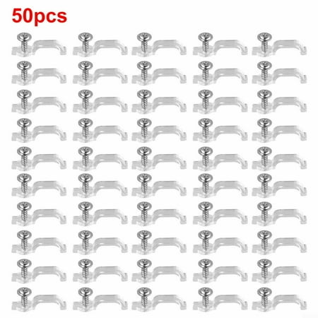 50/100 X LED Strip Clamps / Fixing Brackets / Mounting Clips Waterproof 10mm UK