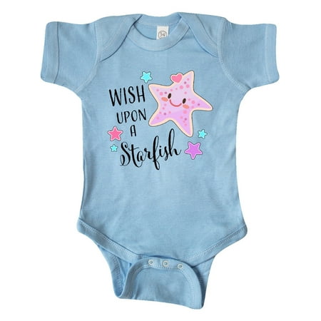 Inktastic Wish Upon a Starfish- cute Gift Baby Boy or Baby Girl Bodysuit