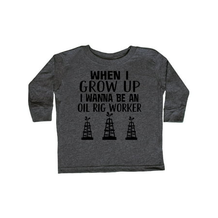 Inktastic Future Oil Rig Worker Gift Toddler Boy or Toddler Girl Long Sleeve T-Shirt