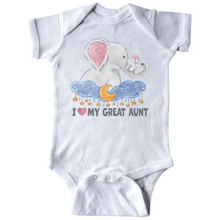 Inktastic I Love My Great Aunt Cute Elephants with Moon and Stars Gift Baby Boy or Baby Girl Bodysuit
Inktastic I Love My Great Aunt Cute Elephants with Moon and Stars Gift Baby Boy or Baby Girl Bodysuit