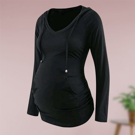 TUOBARR Maternity Clothes Pregnant Women Clothes V-neck Hooded Long-sleeved Maternity T-shirt Sweatshirt
TUOBARR Maternity Clothes Pregnant Women Clothes V-neck Hooded Long-sleeved Maternity T-shirt Sweatshirt
