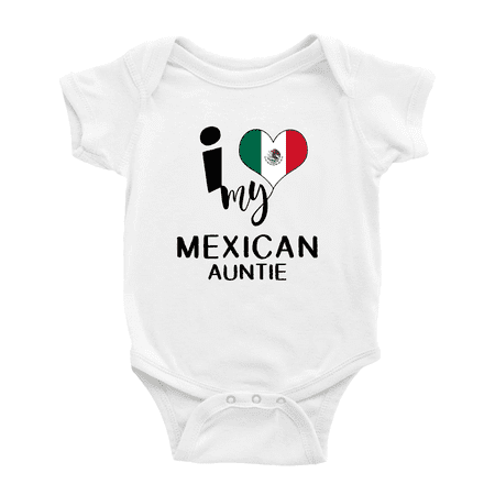 I Heart My Mexican Auntie Mexico Love Flag Cute Baby Clothes Unisex (White 3-6 Months)
I Heart My Mexican Auntie Mexico Love Flag Cute Baby Clothes Unisex (White 3-6 Months)