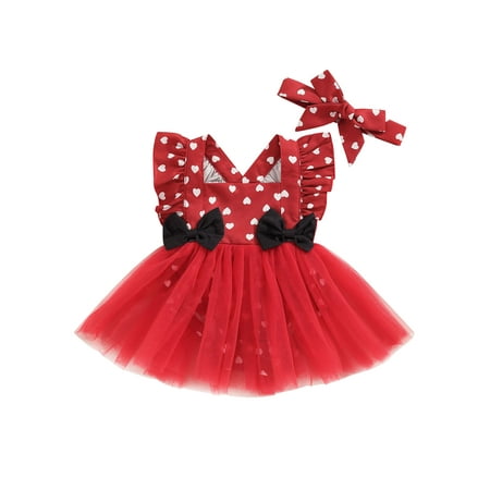 Valentine s Day Baby Girls Princess Romper Dress Cute Heart Print Ruffled Fly Sleeve Bodysuits Red Mesh Tutu Dress
Valentine s Day Baby Girls Princess Romper Dress Cute Heart Print Ruffled Fly Sleeve Bodysuits Red Mesh Tutu Dress