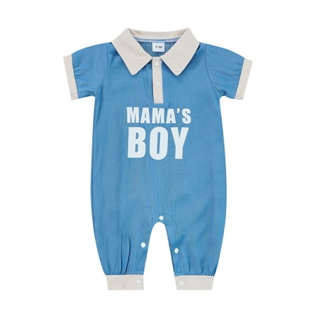 Bagilaanoe 0-18M Baby Boys Jumpsuit Short Sleeve Turn-down Collar Letters Print Casual Summer Romper
Bagilaanoe 0-18M Baby Boys Jumpsuit Short Sleeve Turn-down Collar Letters Print Casual Summer Romper