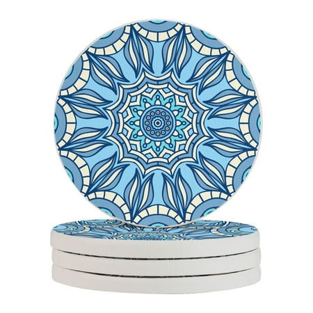 Circular Drink Coasters Set Blue Mandala Seamless Pattern Beautiful Home Decor Diatomite Heat-Resistant Diatomite Protect Table Countertop
Circular Drink Coasters Set Blue Mandala Seamless Pattern Beautiful Home Decor Diatomite Heat-Resistant Diatomite Protect Table Countertop