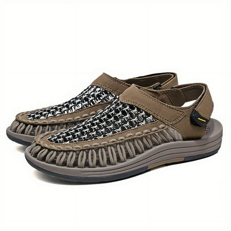 Men s Vintage Solid Colour Split Leather & Mesh Breathable Sandals Men s Footwear Comfy Non Slip Durable Rubber Sole Beach Water Shoes
Men s Vintage Solid Colour Split Leather & Mesh Breathable Sandals Men s Footwear Comfy Non Slip Durable Rubber Sole Beach Water Shoes
