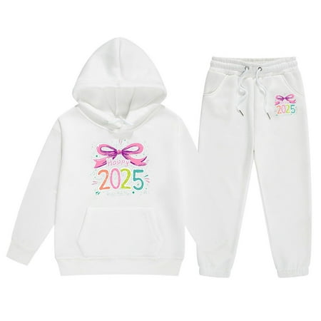 WEAIXIMIUNG 2025 New Year Girls clothes Set - Letter Printing Girls Pullover Hoodie & Girls Loose Pants - Outfit for Toddler Girls 1 140
WEAIXIMIUNG 2025 New Year Girls clothes Set - Letter Printing Girls Pullover Hoodie & Girls Loose Pants - Outfit for Toddler Girls 1 140